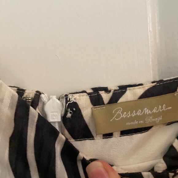 Zebra stripe with floral border cocktail dress - Picture 4 of 4